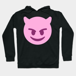 Pink devil emoji Hoodie